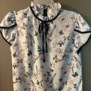 Small Flower and Butterfly Blouse From China